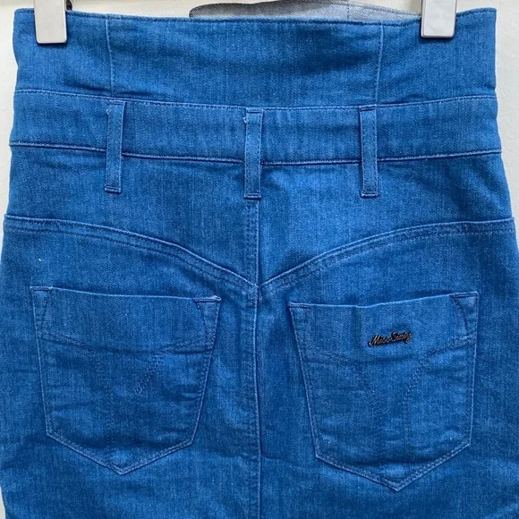 Miss Sixty Blue Buttoned Pencil Skirt - Picture 12 of 12